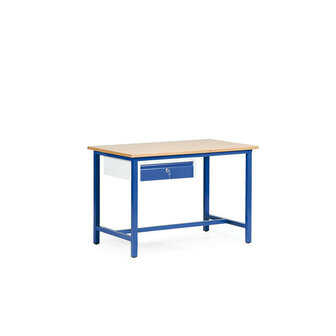 Werktafel met 1 schuiflade 52-3710-32, afmetingen 1200x700 mm, tafelblad 25 mm met multiplex, Taurotec