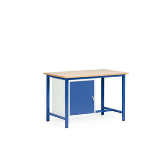 Werktafel met 1 kastenblok 52-3715-32, afmetingen 1200x700 mm, tafelblad 25 mm met multiplex, Taurotec