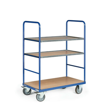 Etagewagen basic 120-1357, met 3 laadvlakken inhangbaar, laadvlak 1000x600 mm, Tauroflex