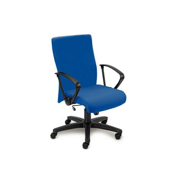 Bureaustoel Neo 503-1024, incl. armleuningen, met wip-mechaniek, bekleding in blauw, Taurotrade