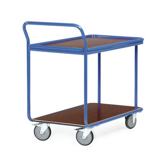 Magazijnwagen 10-1090-R03, laadvlak 1200x600 mm, met rand, TPE-banden, Rotauro
