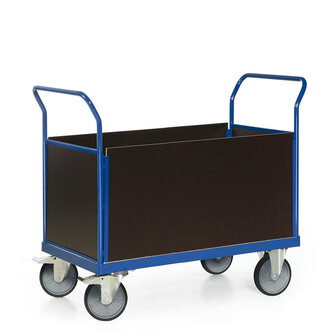 Platformwagen 103-1025, met 4 wanden van hout, laadvlak 1000x600 mm, Tauroflex, platformwagen met 4 wanden, hout