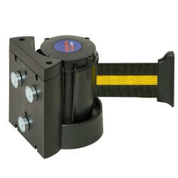 Wandafzetband Morion in kunststof cassette/magnetisch/afmetingen 110x130 mm (bxh)/bandbreedte 50 mm/bandlengte 4 meter/zwart-geel-zwart