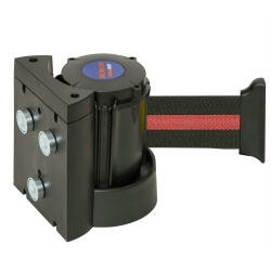 Wandafzetband Morion in kunststof cassette/magnetisch/afmetingen 110x130 mm (bxh)/bandbreedte 50 mm/bandlengte 4 meter/zwart-rood-zwart