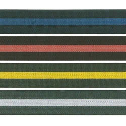 MORION Riempaal/hoogte 955 mm/bovendeel uit gelakt aluminium/zware, ronde metalen voetplaat met kunststofbekleding/zelfspannende riem/lengte riem 3 meter/riemkleur: zwart-rood-zwart