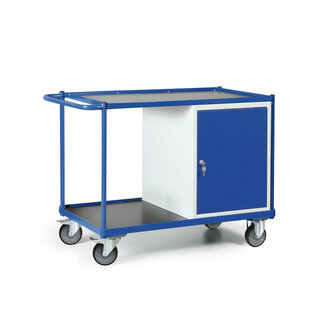Werkplaatswagen 110-1013, met 1 kast, laadvlak 980x600 mm, Tauroflex