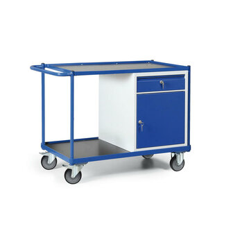 Werkplaatswagen 110-1014, met 1 kast, laadvlak 980x600 mm, Tauroflex