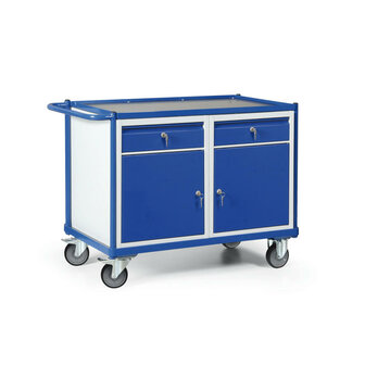 Werkplaatswagen 110-1020, met 2 kasten, laadvlak 980x600 mm, Tauroflex