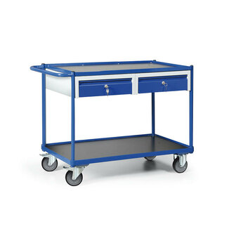 Werkplaatswagen 110-1024, met 2 schuifladen, laadvlak 980x600 mm, Tauroflex