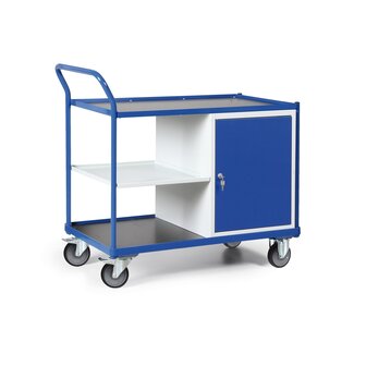 Werkplaatswagen 110-1008, met 1 kast en 1 legbord, laadvlak 980x600 mm, Tauroflex