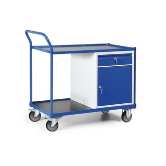 Werkplaatswagen 110-1001, met 1 kast, laadvlak 980x600 mm, Tauroflex