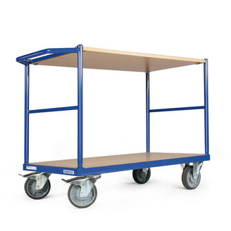 Tafelwagen basic 120-1219, met 2 laadvlakken, laadvlak 1200x800 mm, Tauroflex