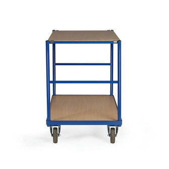 Tafelwagen basic 120-1202, met 2 laadvlakken en horizontale duwbeugel, laadvlak 850x500 mm, Tauroflex