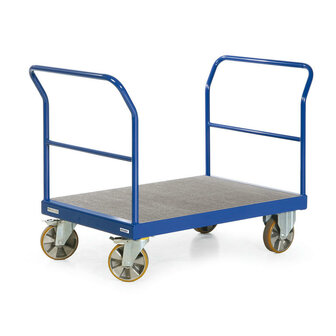 Zwaarlast platformwagen 24-2013, met 2 duwbeugels, laadvlak 1600x800 mm, Rotauro