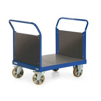 Zwaarlast platformwagen 24-2021, met 2 kopwanden van hout, laadvlak 1000x700 mm, Rotauro
