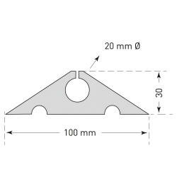 MORION kabelbrug om uit te rollen/afmetingen 100x10000x30 mm (lxbxh)/prijsgunstige oplossing voor de beveiliging van kabels/kleur: zwart