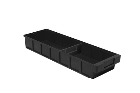 VKBL 600/186 -ESD magazijnstellingbakken - 600x186x83 mm/uit elektrisch geleidende polypropyleen/stapelbaar door stapelrand/verpakkingseenheid: 8 stuks