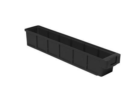 VKBL 500/93 -ESD magazijnstellingbakken - 500x93x83 mm/uit elektrisch geleidende polypropyleen/stapelbaar door stapelrand/verpakkingseenheid: 16 stuks