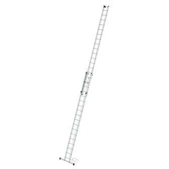 Aluminium 2-delige optrekladder  - met stabilisatiebalk/werkhoogte 10.3 m/ladderlengte uitgeschoven 9.18 m/ladderlengte ingeschoven 5.3 m/aantal sporten 2x18/breedte ladder 420 mm