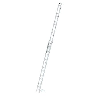 Aluminium 2-delige optrekladder  - zonder stabilisatiebalk/werkhoogte 10.3 m/ladderlengte uitgeschoven 9.18 m/ladderlengte ingeschoven 5.3 m/aantal sporten 2x18/breedte ladder 420 mm