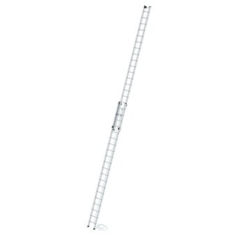 Aluminium 2-delige optrekladder  - zonder stabilisatiebalk/werkhoogte 11.4 m/ladderlengte uitgeschoven 10.3 m/ladderlengte ingeschoven 5.86 m/aantal sporten 2x20/breedte ladder 420 mm