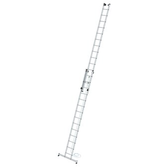 Aluminium 2-delige optrekladder  - met Nivello stabilisatiebalk/werkhoogte 8.3 m/ladderlengte uitgeschoven 7.22 m/ladderlengte ingeschoven 4.18 m/aantal sporten 2x14/breedte ladder 420 mm