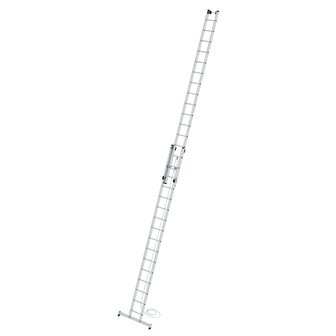 Aluminium 2-delige optrekladder  - met Nivello stabilisatiebalk/werkhoogte 9.4 m/ladderlengte uitgeschoven 8.34 m/ladderlengte ingeschoven 4.74 m/aantal sporten 2x16/breedte ladder 420 mm