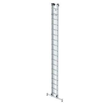 Aluminium 2-delige optrekladder  - met Nivello stabilisatiebalk/werkhoogte 10.3 m/ladderlengte uitgeschoven 9.18 m/ladderlengte ingeschoven 5.3 m/aantal sporten 2x18/breedte ladder 420 mm