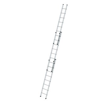Aluminium 3-delige opsteekladder  - zonder stabilisatiebalk/werkhoogte 6.9 m/ladderlengte uitgeschoven 5.86 m/ladderlengte ingeschoven 2.5 m/aantal sporten 3x8/breedte ladder 500 mm
