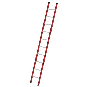 Kunststof enkele ladder - zonder stabilisatiebalk/werkhoogte 4,1 m/ladderlengte 3 m/aantal sporten 10/breedte ladder 420 mm