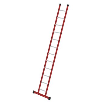 Kunststof enkele ladder - met stabilisatiebalk/werkhoogte 4,7 m/ladderlengte 3,58 m/aantal sporten 12/breedte ladder 420 mm