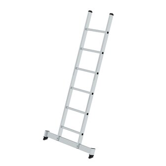 Aluminium enkele ladder  - met Nivello stabilisatiebalk/werkhoogte 3 m/ladderlengte 1.91 m/aantal sporten 6/breedte ladder 420 mm