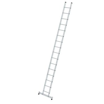 Aluminium enkele ladder  - met Nivello stabilisatiebalk/werkhoogte 5.8 m/ladderlengte 4.72 m/aantal sporten 16/breedte ladder 420 mm
