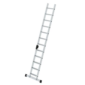 Aluminium enkele ladder  - met stabilisatiebalk/werkhoogte 4.3 m/ladderlengte 3.14 m/aantal treden 12/breedte ladder 420 mm