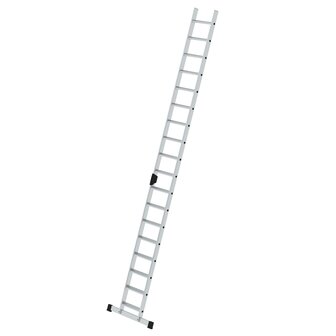 Aluminium enkele ladder  - met stabilisatiebalk/werkhoogte 5.8 m/ladderlengte 4.64 m/aantal treden 18/breedte ladder 420 mm