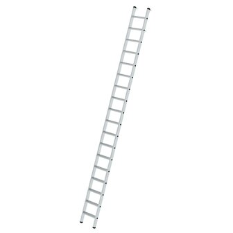 Aluminium stellingladder om te bevestigen - buitenbreedte 420 mm/ladder lengte 4.69 m/verticale ophanghoogte 4.4 m/aantal treden 18