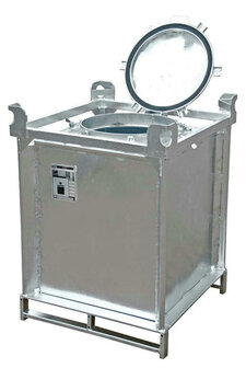 Schadelijke stoffen container type SF 240 - ca. 730x730x975 mm (lxbxh)/inhoud 240 liter/3-voudig stapelbaar/vulopening &Oslash; 415 mm/voor vloeibare stoffen