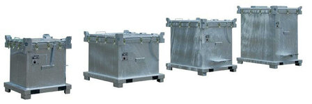 Bergings-grootverpakking type SAG 800 - buitenmaten ca. 1200x1000x1235 mm (lxbxh)/inhoud 800 liter/max. totaalgewicht 1008 kg/3-voudig stapelbaar/automatische dekselvergrendeling bij 270&deg;