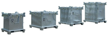 Bergings-grootverpakking type SAG 800 - buitenmaten ca. 1200x1000x1235 mm (lxbxh)/inhoud 800 liter/max. totaalgewicht 1008 kg/3-voudig stapelbaar/automatische dekselvergrendeling bij 270&deg;