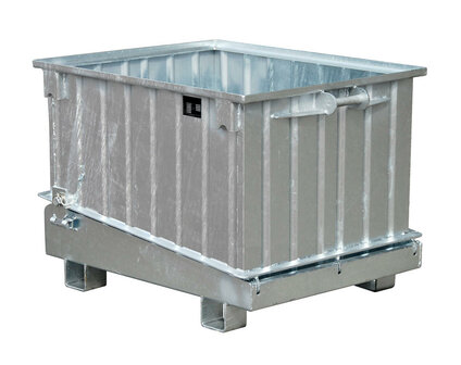 Bodemklepcontainer type HKB 60 - buitenmaten ca. 1175x975x835 mm (lxbxh)/draagkracht 1500 kg/inhoud ca. 0,6 (m&sup3;)