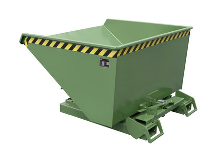Automatische kiepcontainer type 4A 900 - ca. 1485x1570x865 mm (lxbxh)/draagkracht 1000 kg/inhoud ca. 0,90 (m&sup3;)/met 3 automatische ontgrendelingspunten