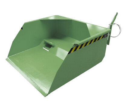 Shovel type BSM 75 gelakt - bak-binnenmaten ca. 1200x1200x550 mm (lxbxh)/draagkracht 1500 kg/inhoud ca. 0,75 (m&sup3;)/mechanisch/schraaplijst van speciaal staal