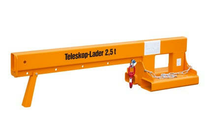 Teleskooplader type KT-K 2,5 - starre uitvoering/afmetingen 2000x490x480 mm (LxBxH)/1 draailasthaak/draaglast afhankelijk van uitschuifpositie