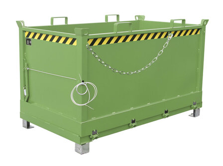 Bodemklepcontainer type FB 1500/merk Bauer S&uuml;dlohn/afmetingen ca. 1040x1845x1145 mm (lxbxh)/draagkracht 1500 kg/inhoud ca. 1,50 (m&sup3;)