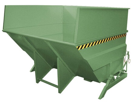 Kiepcontainer type BKC 500/merk Bauer S&uuml;dlohn/afmetingen ca. 2310x2280x1740 mm (lxbxh)/draagkracht 2500 kg/inhoud ca. 5,00 (m&sup3;)