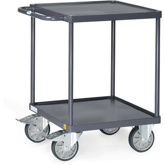 ESD-Tafelwagen met platform van staalplaat met rand 9496W, laadvlak 600x600mm, Fetra