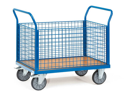 Vierwandwagen met gaas 1552, laadvlak 1000x650mm, Fetra