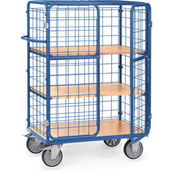 Etagewagen met opklapbare etages 8481-3DE, laadvlak 1000x600 mm, Fetra