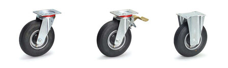 Lucht zwenkwielen 71505, draagvermogen 150 kg, wiel &Oslash; x breedte 220x70 mm, Fetra
