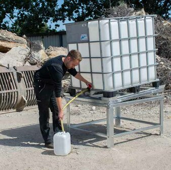 IBC Vloeistof restlediger type IR-2 verzinkt - ca. 1280x1080x755 (850) (lxbxh)/stelplaats 1200x1000 mm/draagkracht 1500 kg
